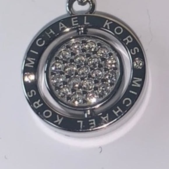 NIB Michael Kors SilverTone MOP Crystal Drop Earrings new in box - Picture 3 of 5